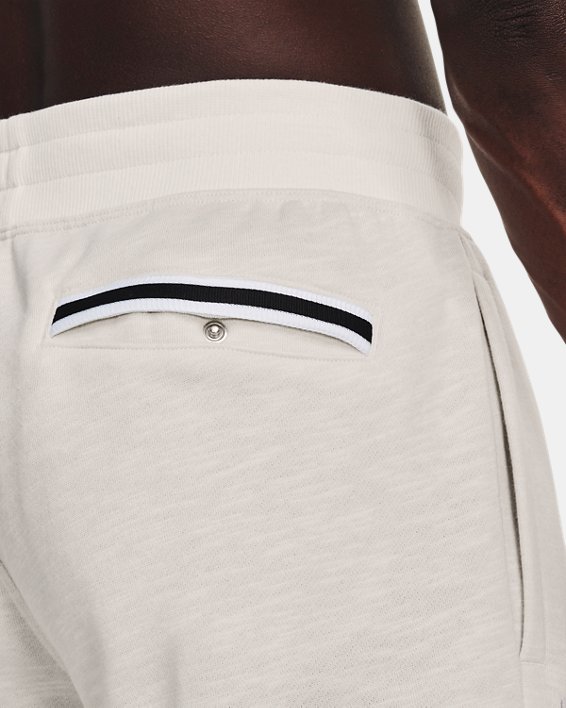 Men's UA Essential Fleece Heritage Cargo Pants, White, pdpMainDesktop image number 3